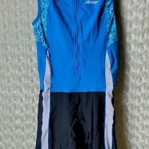 Zoot Womens Swimsuit Size M Skinsuit Blue White